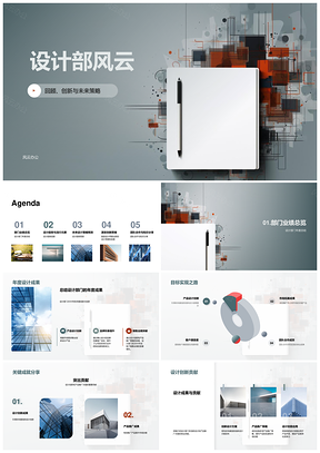 设计部创新策略团队协作领趋势成果PPT模板