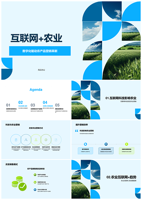 互联网农业数字化驱动科技提升电商营销效率PPT模板