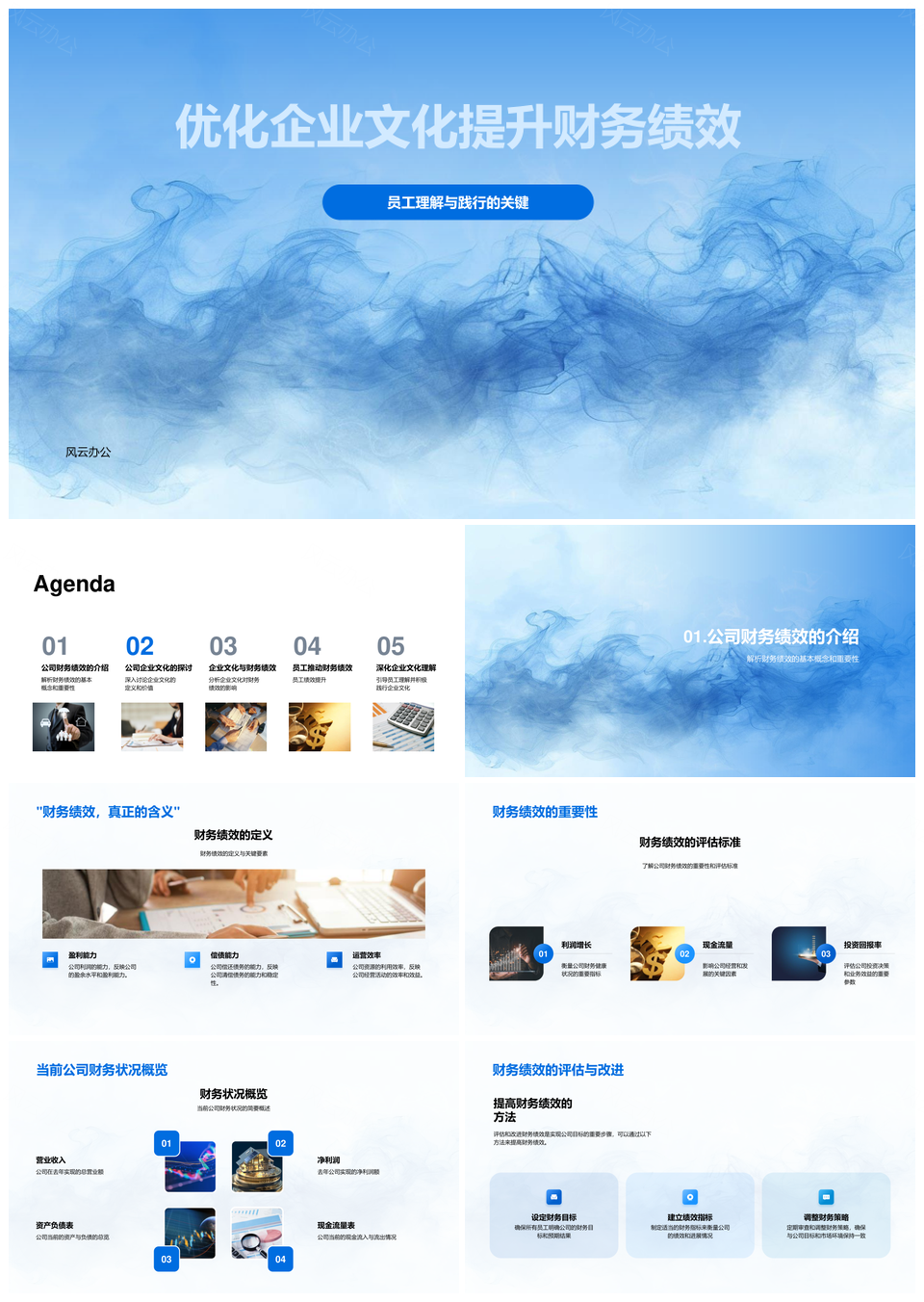 优化企业文化员工践行提升公司财务绩效PPT模板