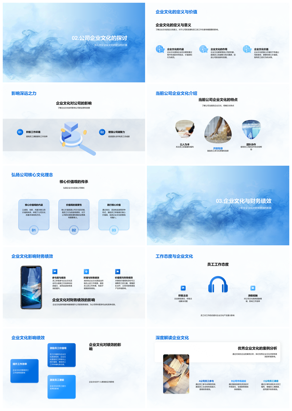 优化企业文化员工践行提升公司财务绩效PPT模板
