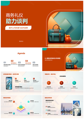 商务礼仪规范助力谈判效果与公司形象PPT模板