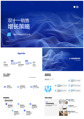 2025双十一销售策略激励目标奖金人力技巧反馈改进PPT模板