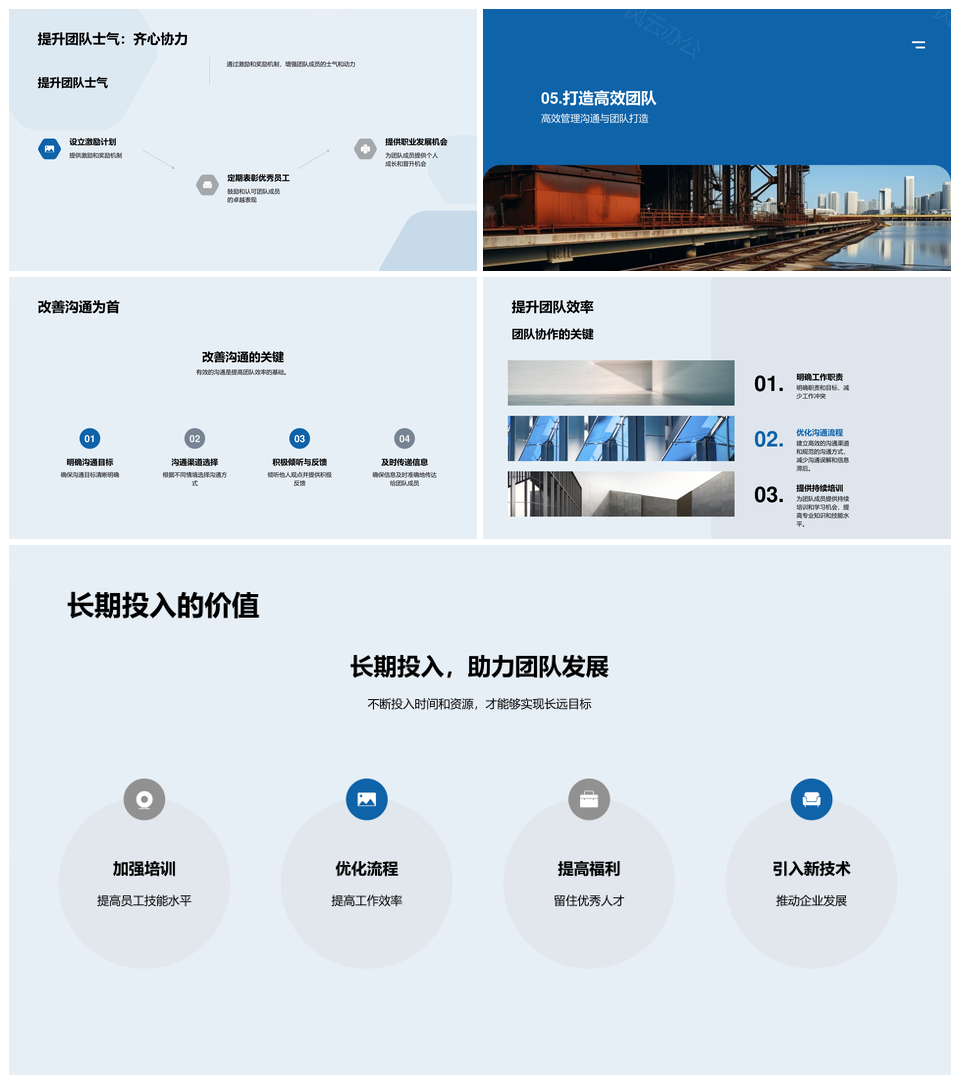 工业机械团队协作效率提升与管理优化PPT模板