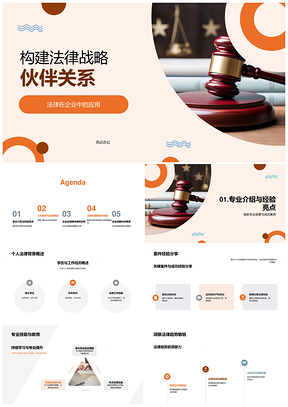 企业合规法律战略伙伴知产跨境风控管理趋势PPT模板
