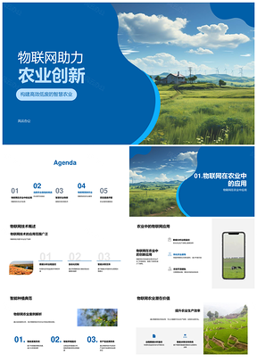 物联网智慧农业创新增效处理废物PPT模板