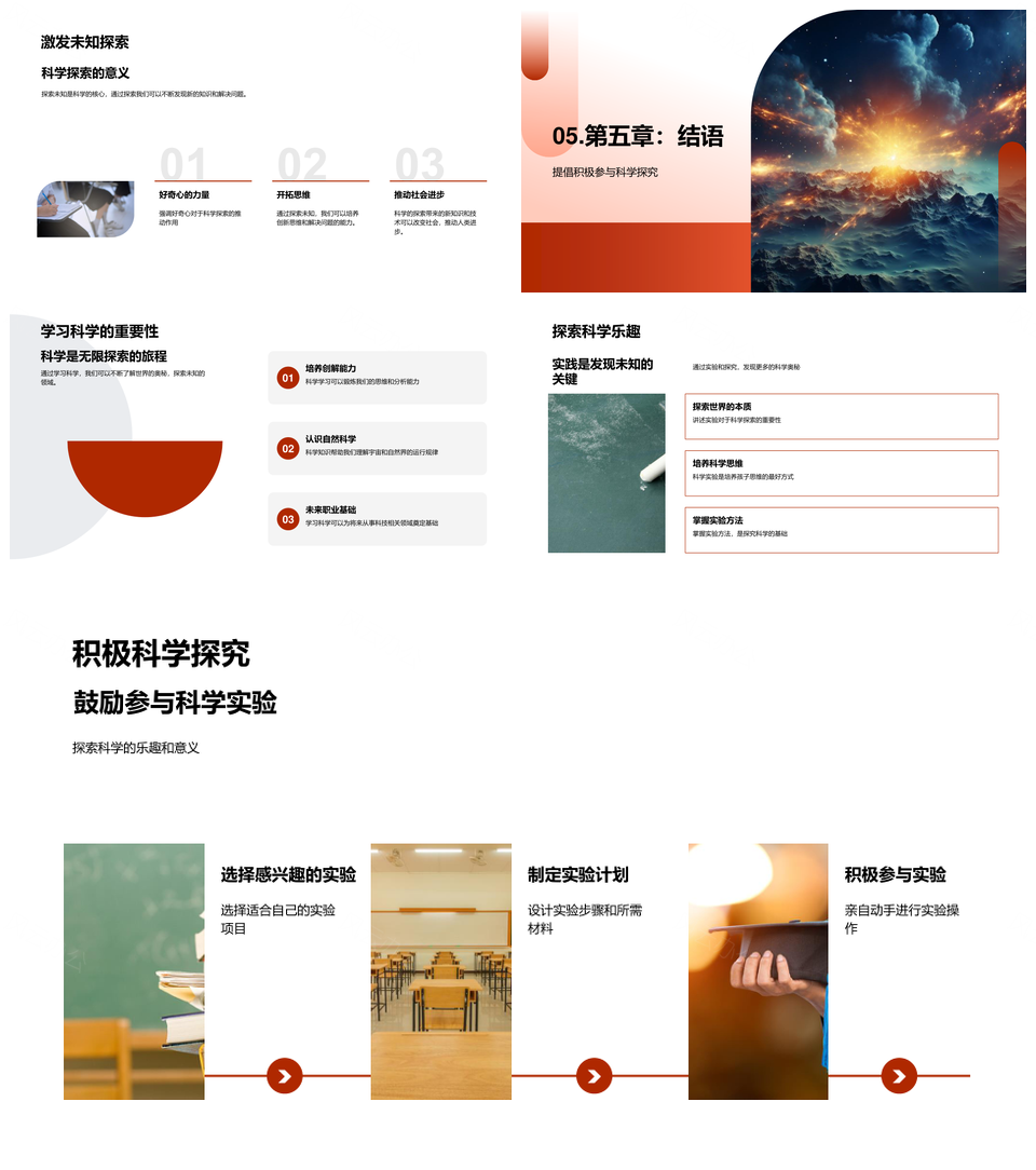 宇宙科学探索太阳系行星彗星星系实验PPT模板