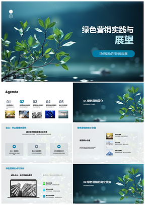 绿色营销可持续发展公益品牌产品竞争力PPT模板