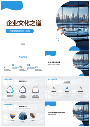 企业文化组织行为与员工效率目标实践PPT模板