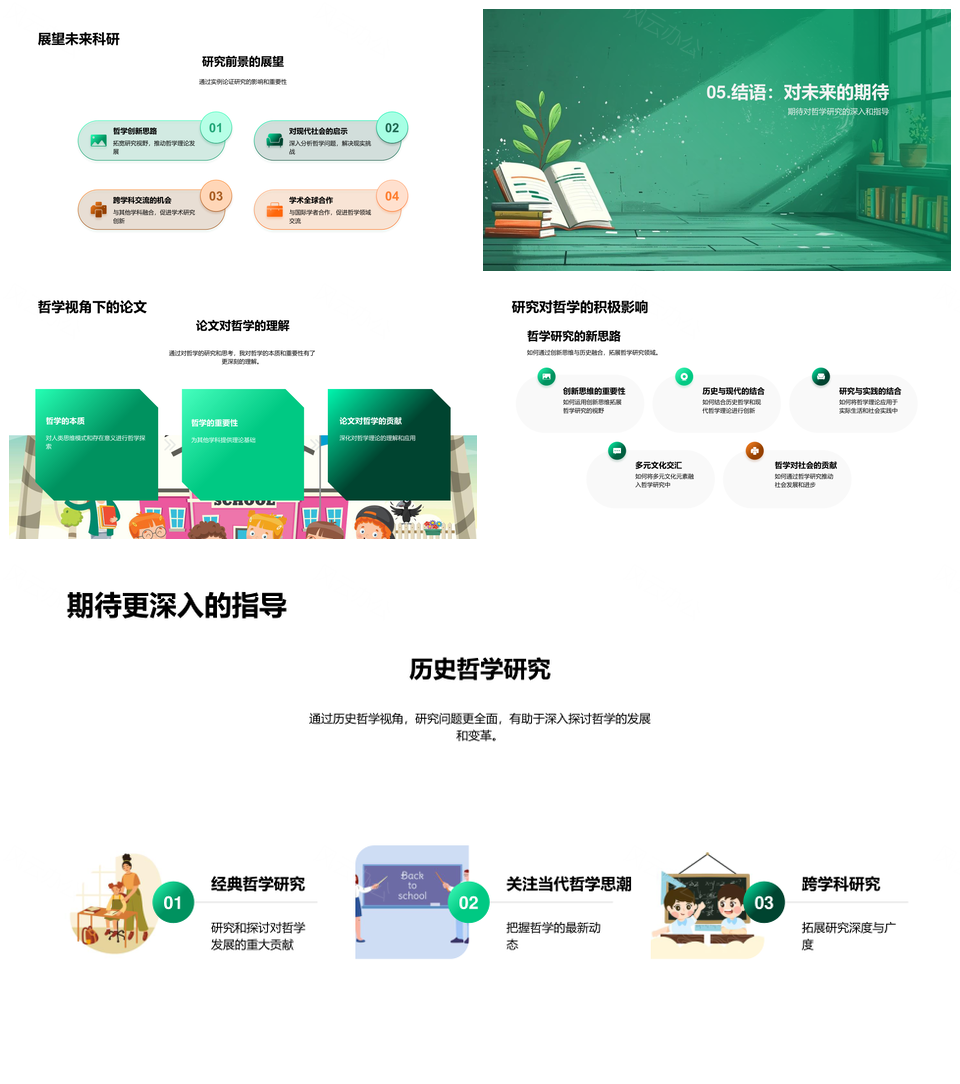 哲学答辩理论创新学术贡献思想渊源PPT模板