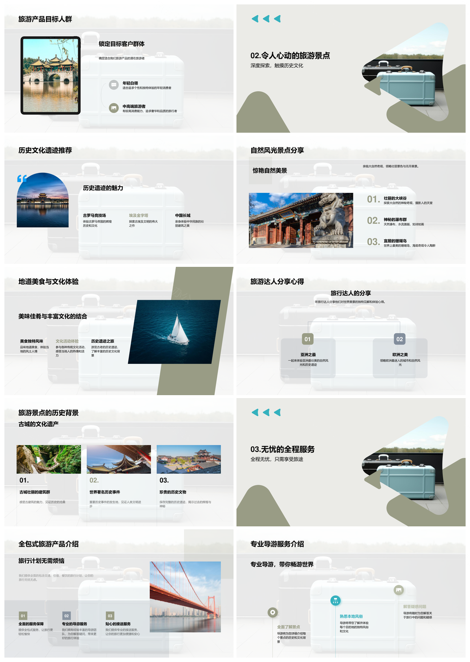 全球无忧畅游全包精品文旅专业导览PPT模板