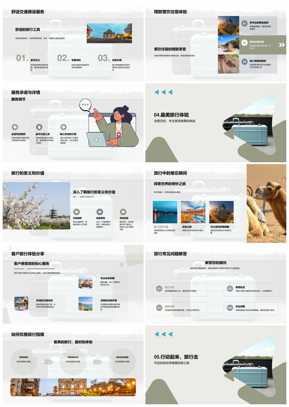 全球无忧畅游全包精品文旅专业导览PPT模板