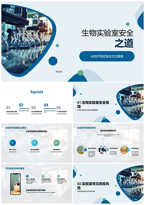 生物实验室安全操作规程主任指导风险预防PPT模板
