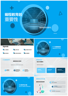 编程教育定义目标与未来就业资源工具需求PPT模板