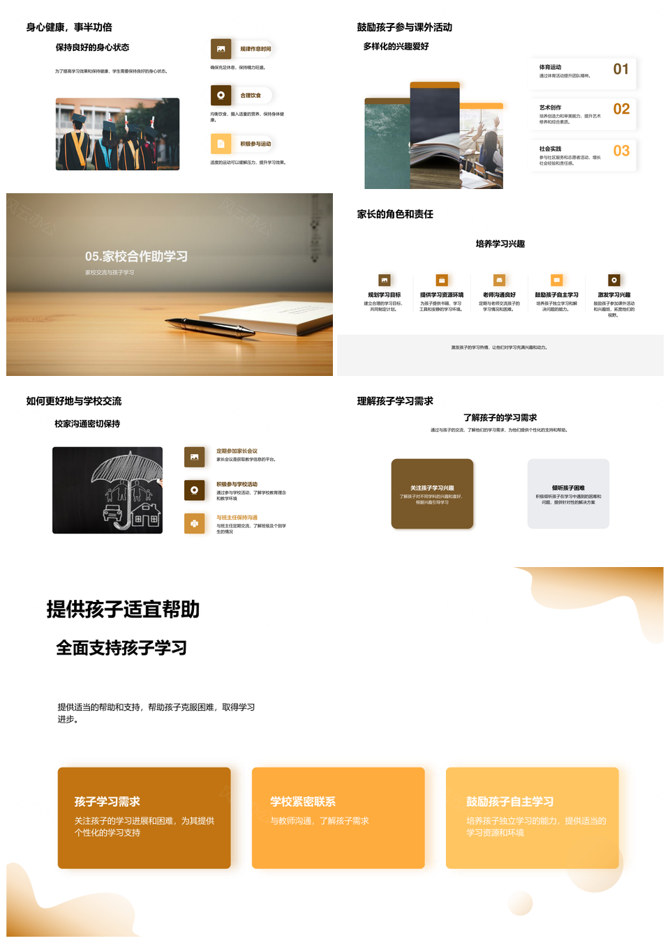 初三家教学科方法策略学期目标高效学习家长责任PPT模板