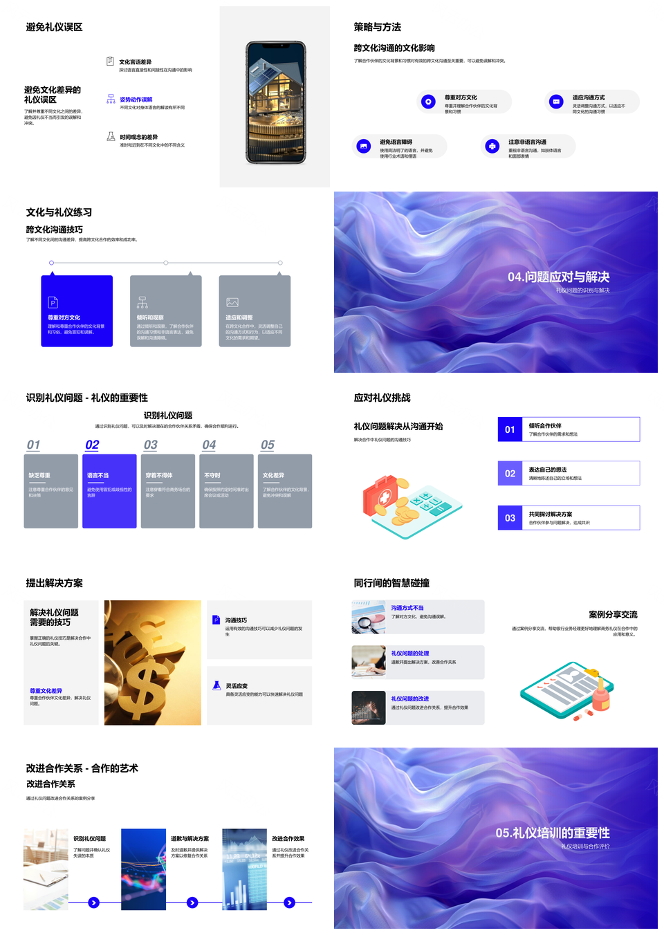 银行商务礼仪培训提升合作信任形象PPT模板