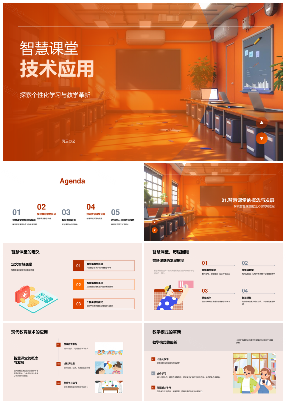 智慧课堂信息技术驱动教学革新PPT模板