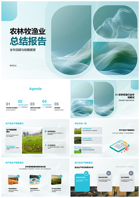 农林牧渔业年终总结市场政策趋势投资分析PPT模板