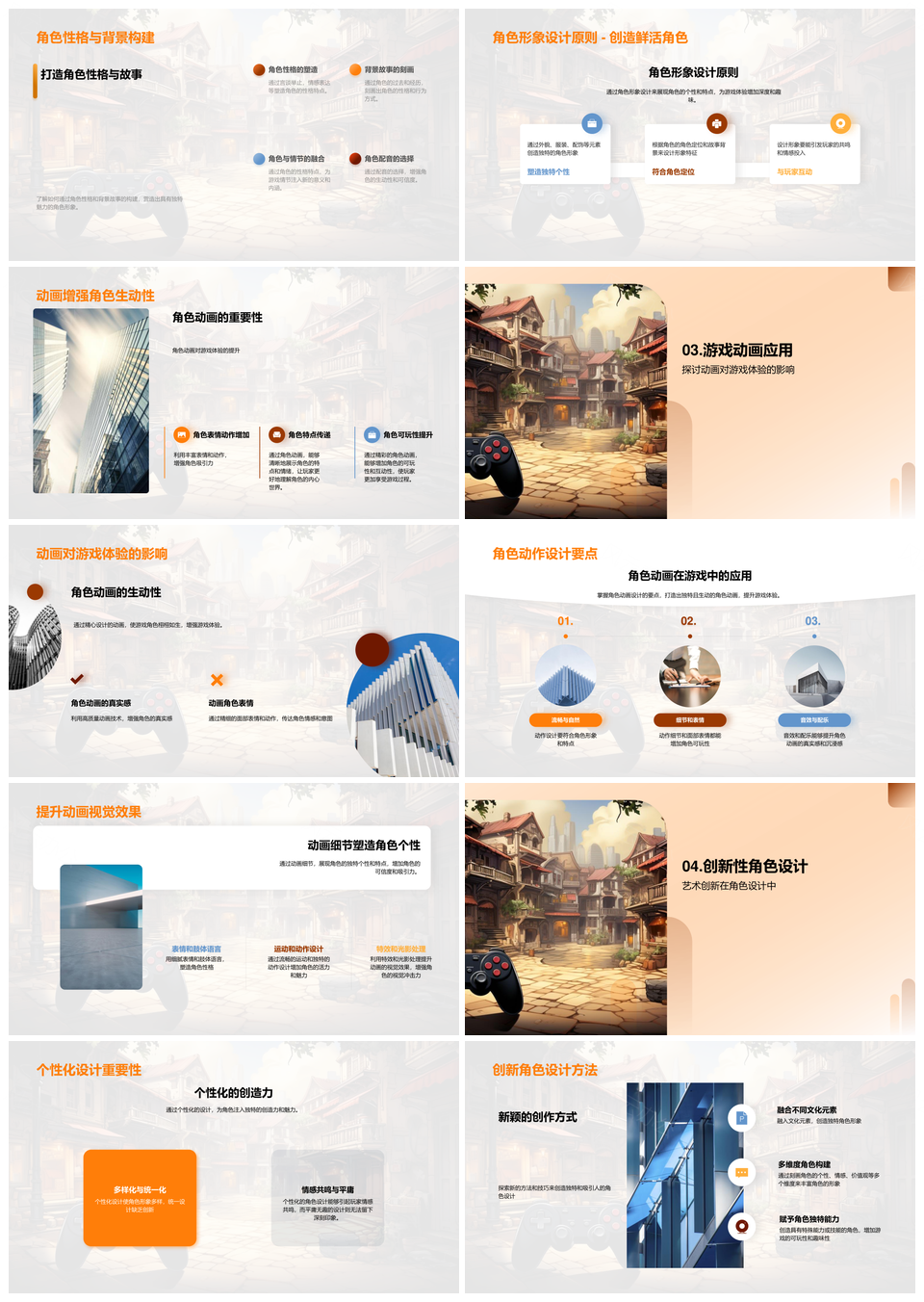 游戏角色设计创新技巧动画创作者指南PPT模板