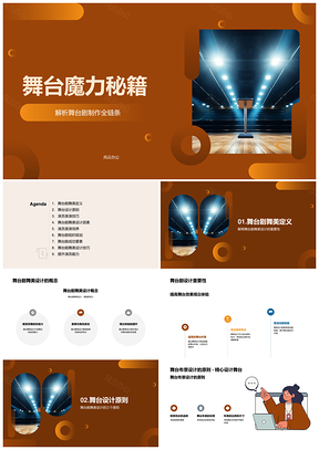 舞台剧舞美表演与角色剧情设计PPT模板