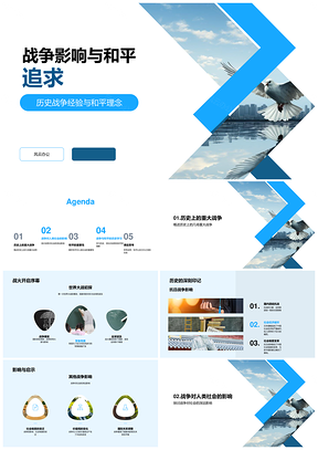 战争历史经验启示和平理念追求PPT模板