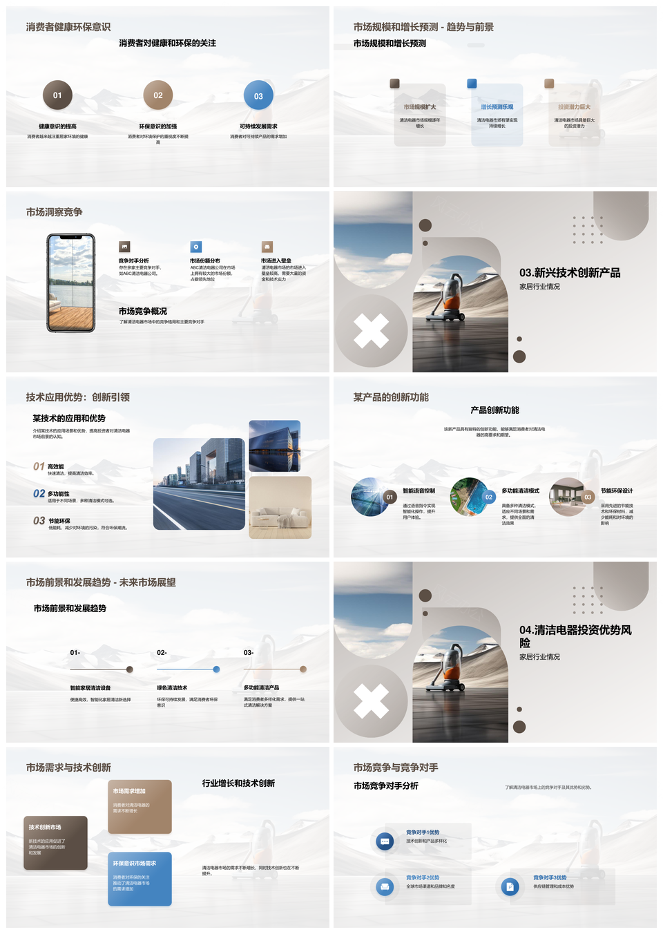 清洁电器市场趋势机遇与投资增长潜力PPT模板