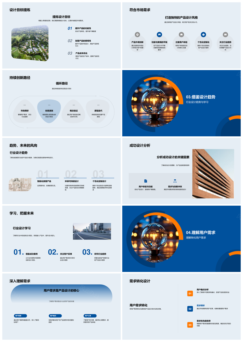 创新设计再造路径灯泡产品行业趋势持续创新PPT模板