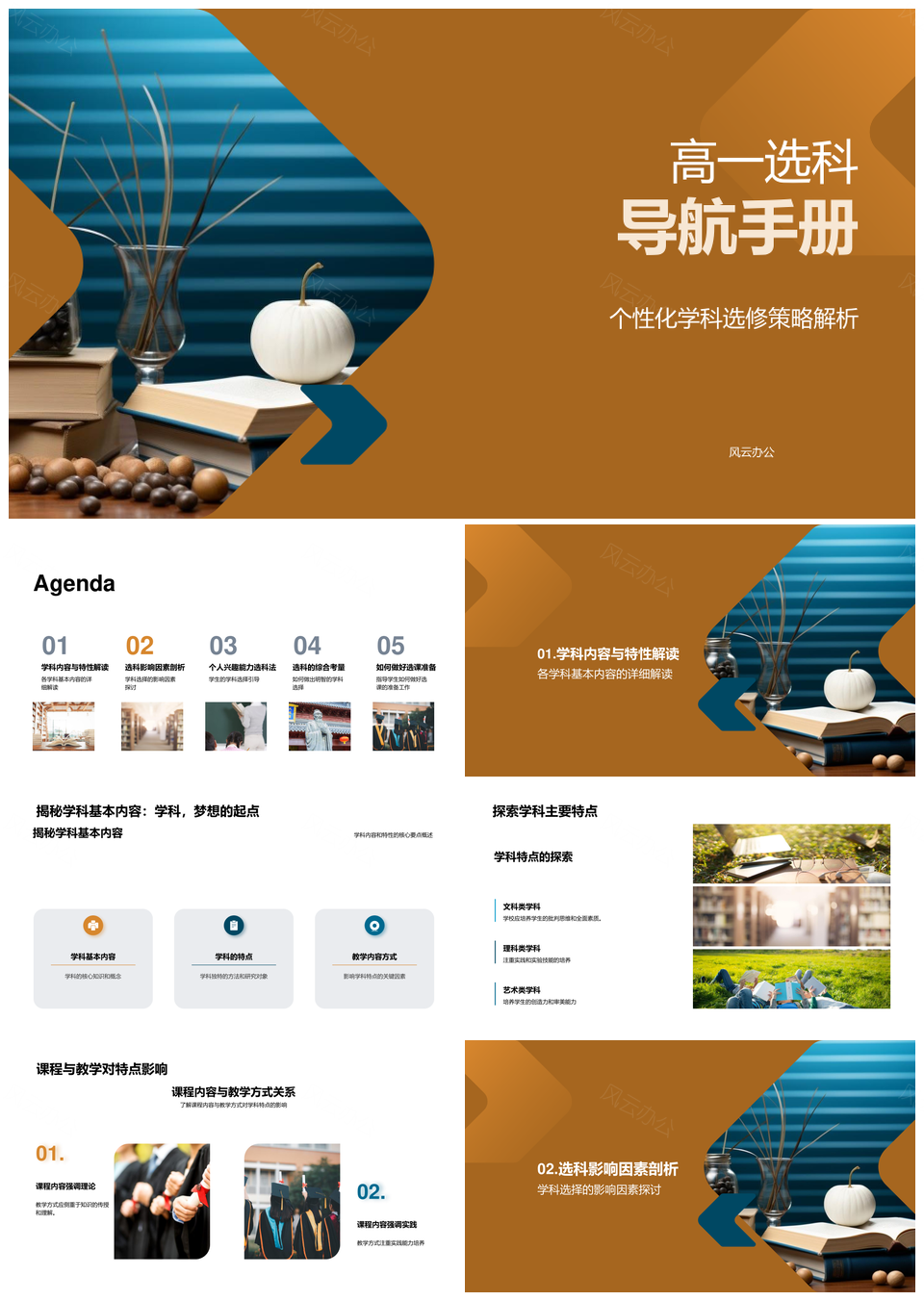 高一选科指南针学科规划学习提效必修策略PPT模板