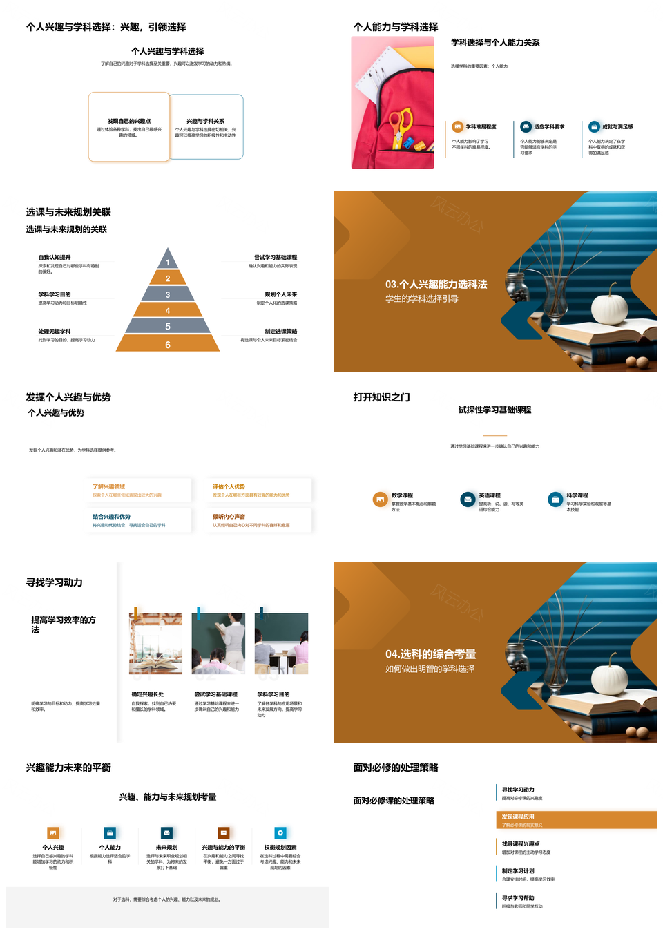 高一选科指南针学科规划学习提效必修策略PPT模板