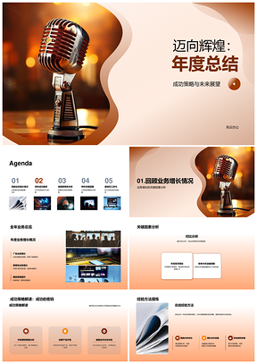 新闻媒体年度总结成功策略展望业务增长未来PPT模板