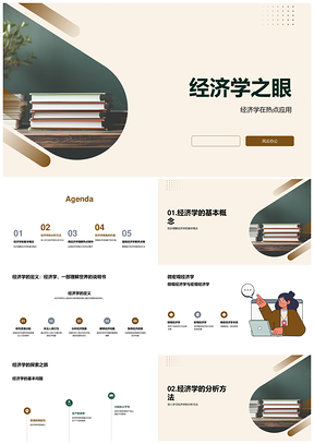 经济热点应用微观宏观供需模型分析PPT模板