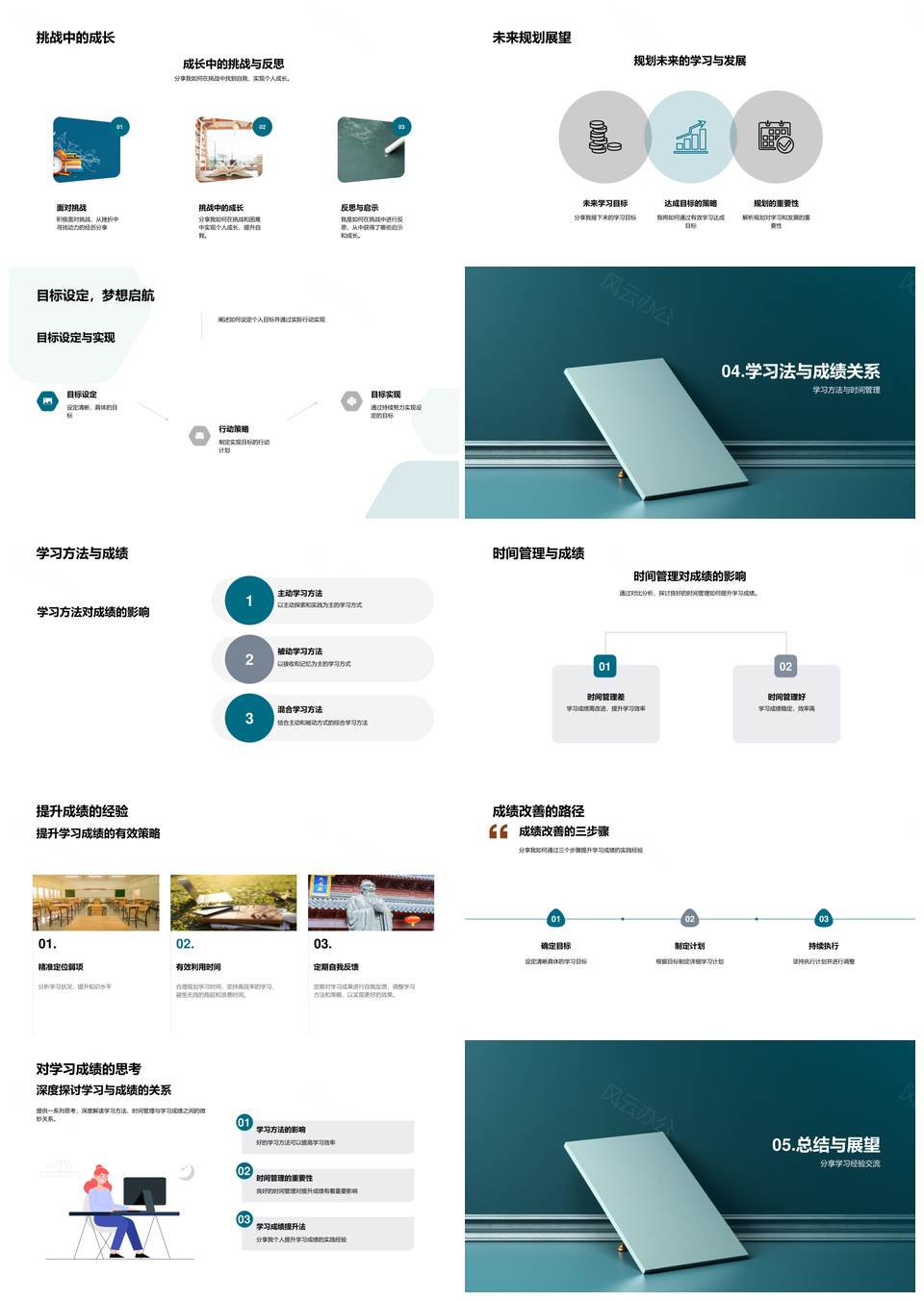 学无止境成长之路学习方法时间管理技巧PPT模板