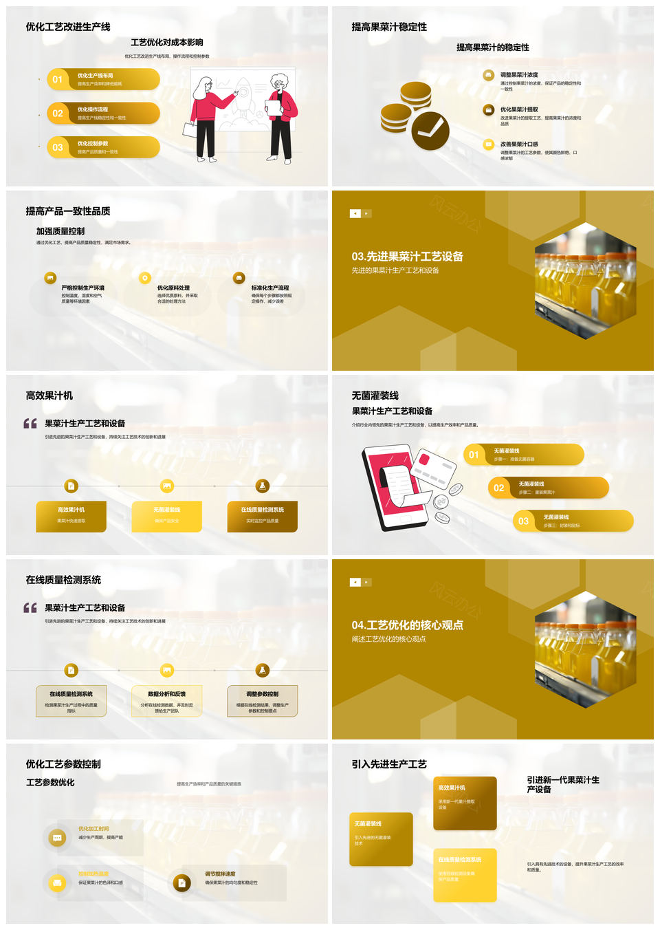 果菜汁生产工艺优化提效降耗稳质增产PPT模板