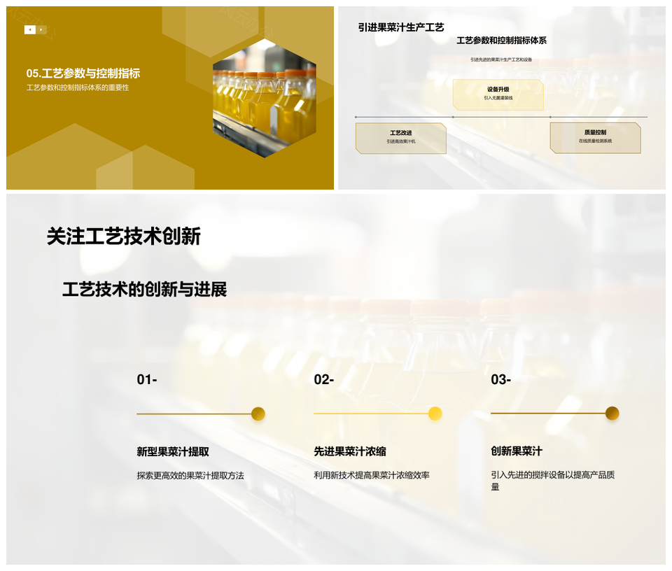 果菜汁生产工艺优化提效降耗稳质增产PPT模板