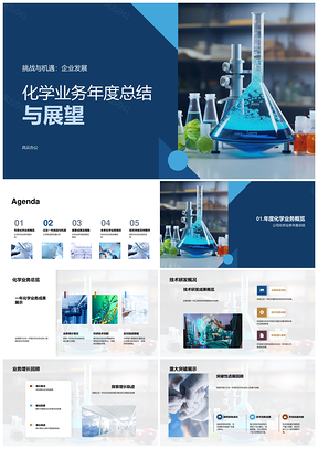化学企业发展挑战机遇科研创新业务增长突破规划PPT模板