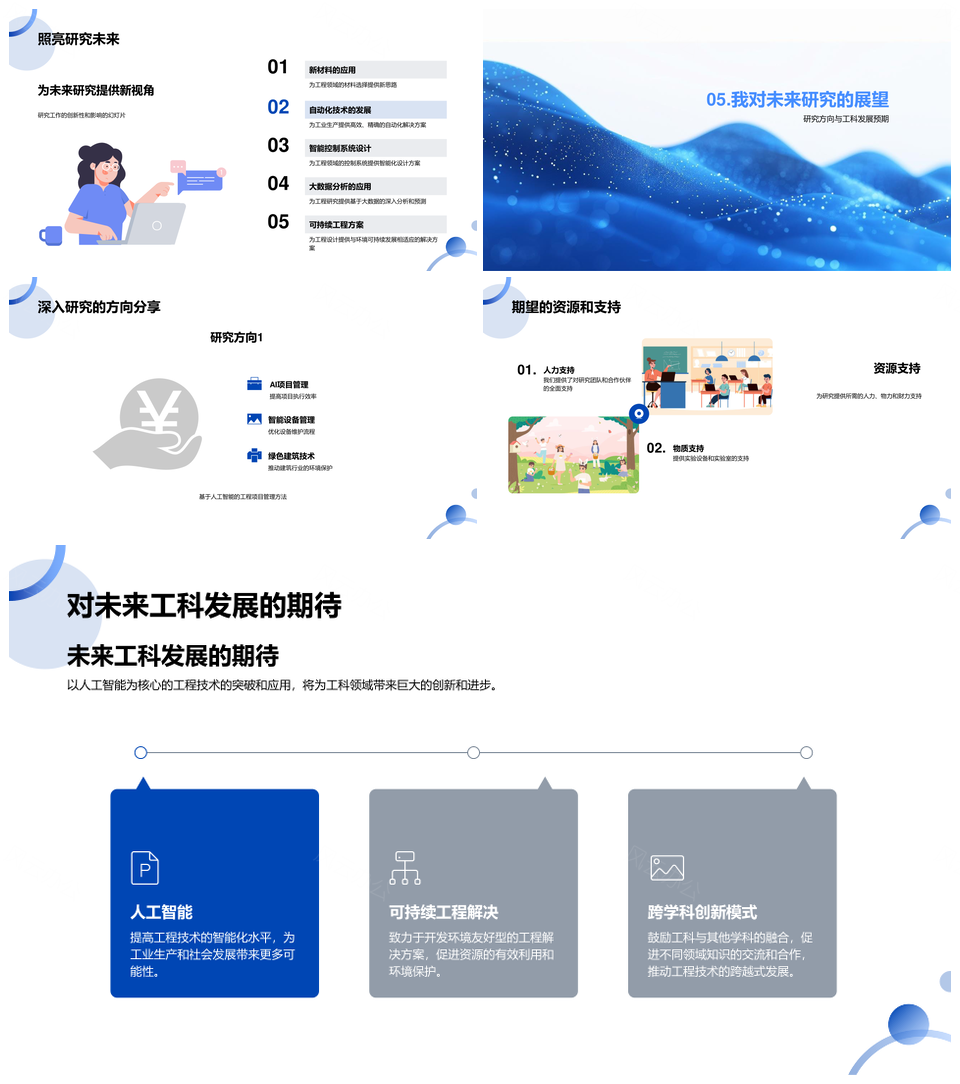 工学研究答辩PPT模板