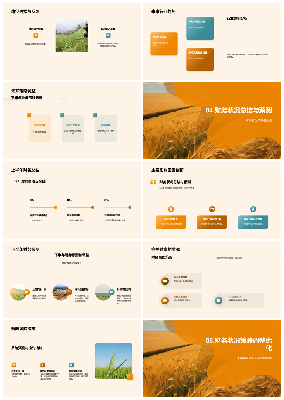 农林牧渔半年财务实收超预算析因PPT模板