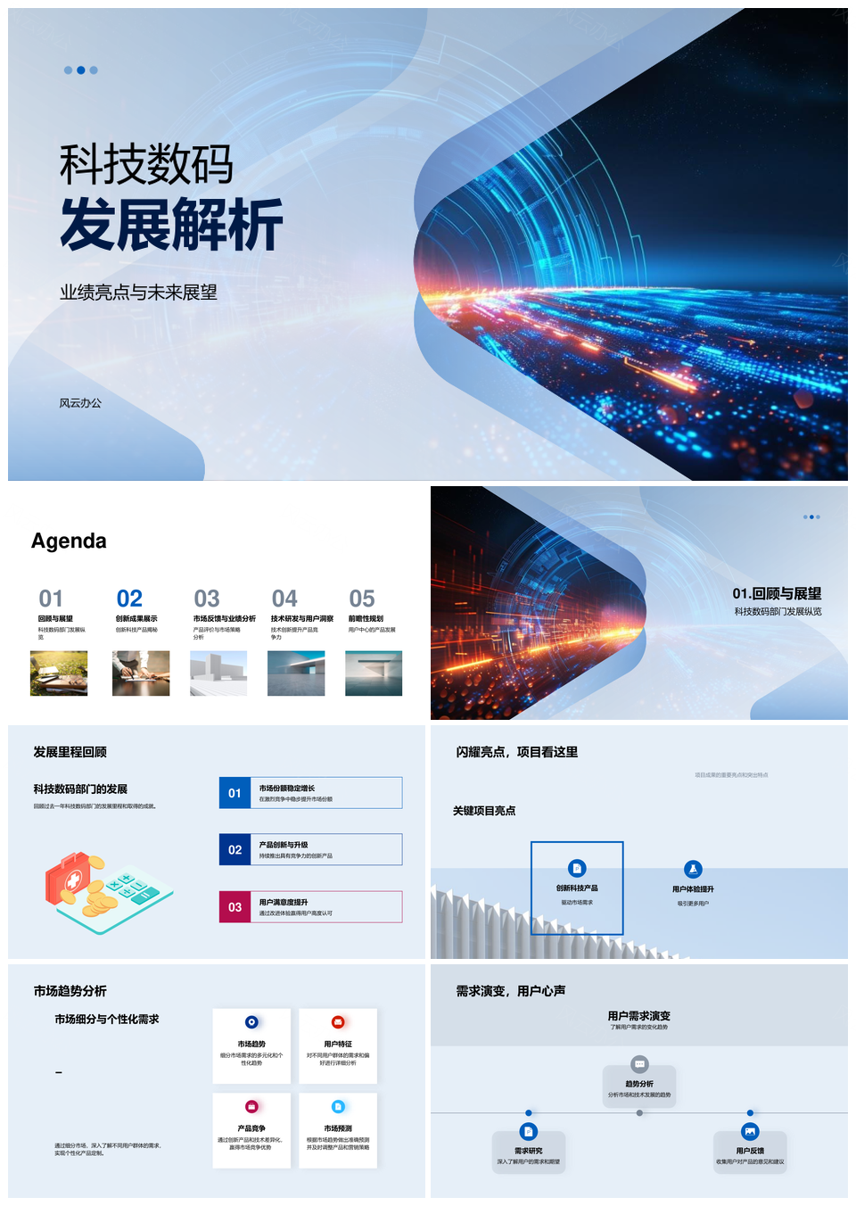 科技数码活力创新趋势用户需求演变PPT模板