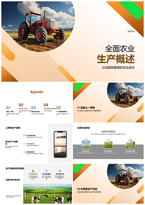 农业生产季度技术气候市场优化总结PPT模板