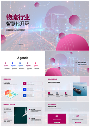 物流智慧化升级物联网大数据驱动配送创新PPT模板