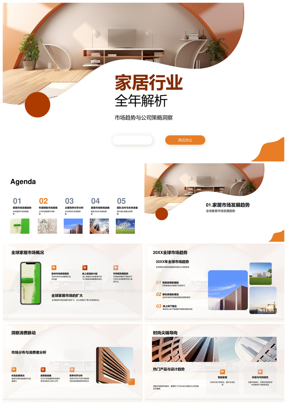 家居行业全球市场趋势策略销售年度分析PPT模板