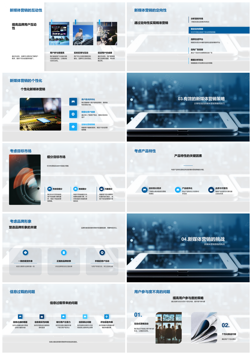 新媒体营销策略发展形式特点互动定向数字设备PPT模板