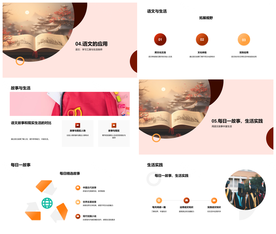 语文故事启思名著汉字阅学古今PPT模板