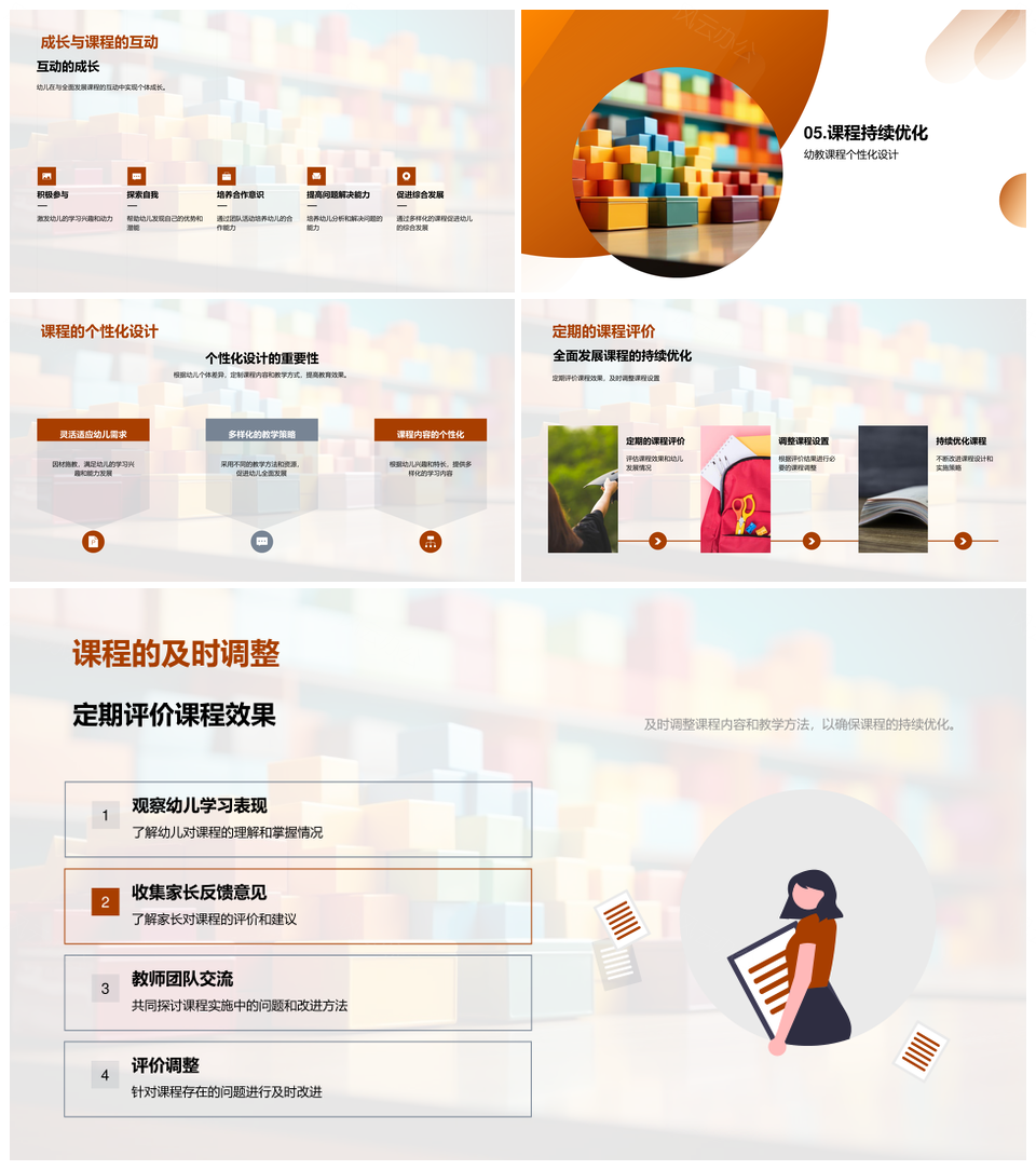 幼儿园全面发展课程设计目标价值成长影响构建PPT模板