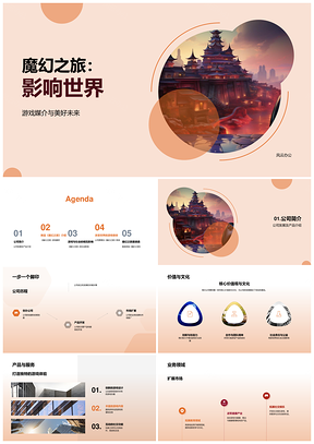 魔幻之旅创始人CEO竞赛魔法棒游戏设计影响力PPT模板