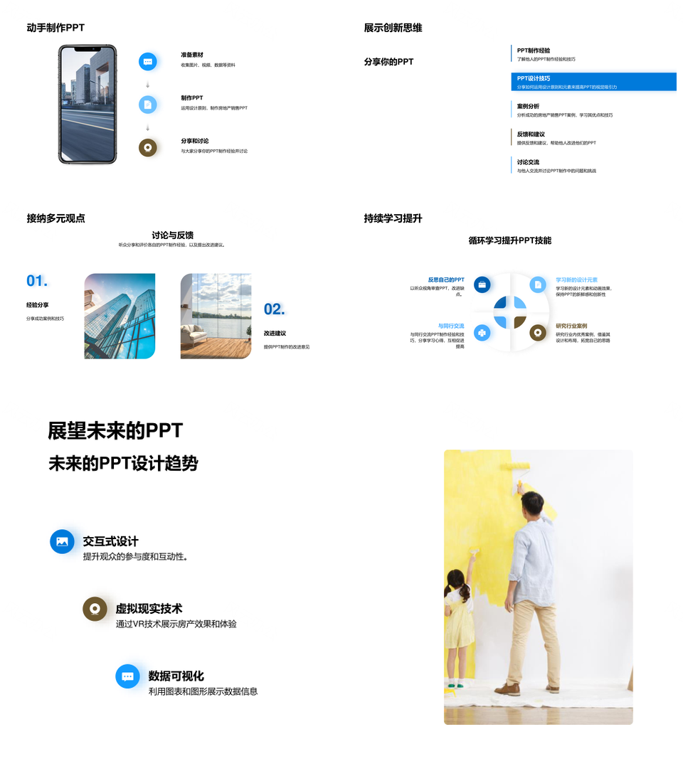 房产销售PPT视觉动画数据设计元素摩天大楼原则