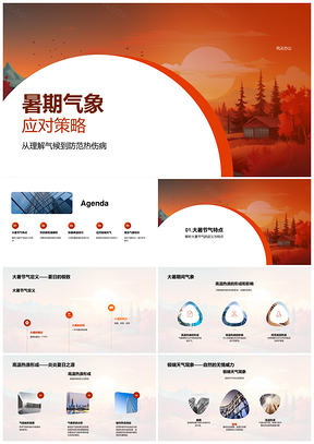 大暑高温热浪应对策略与防暑技巧PPT模板