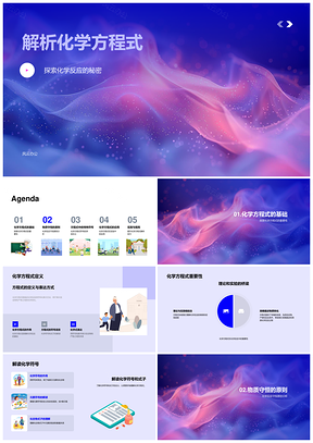 化学反应守恒式符号预测解析PPT模板