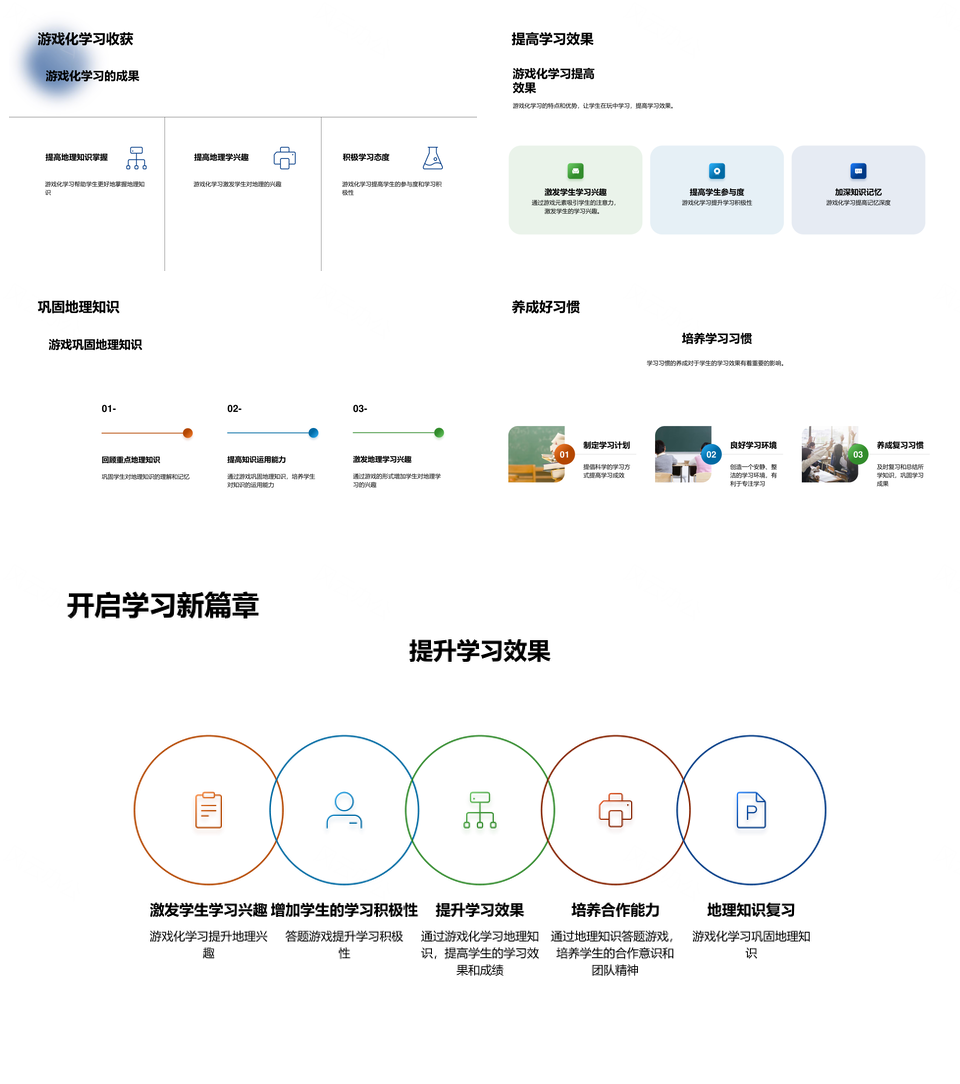 游戏化小学地理教学激趣提效PPT模板