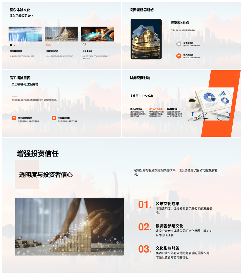 企业文化核心价值驱动财务增长经济收益PPT模板
