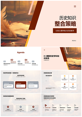 认知心理历史知识整合策略分门别类串联教学PPT模板